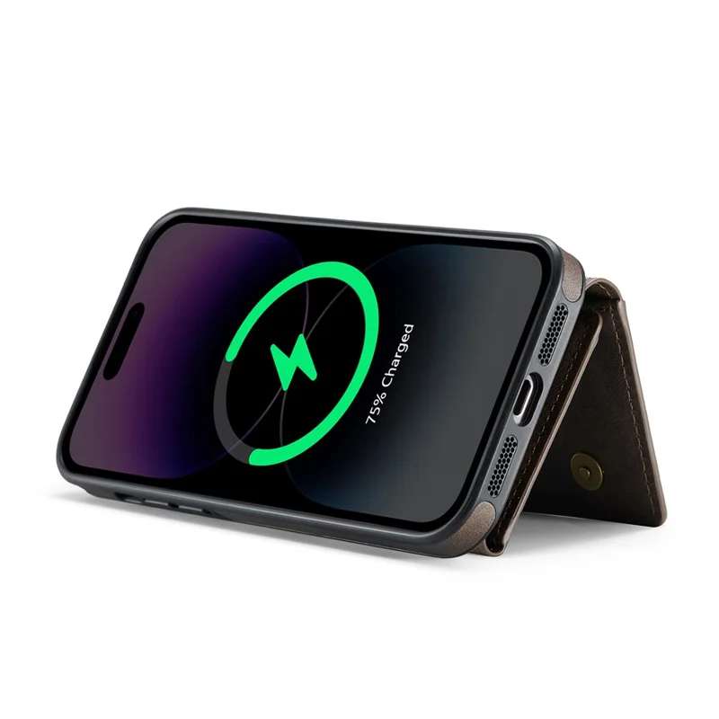 MAGKING K4 Series Obudowa na iPhone 14 Pro Max Kompatybilna z MagSafe, Odłączany Portfelik, Pokrowiec z PU, TPU i PC - Fioletowy