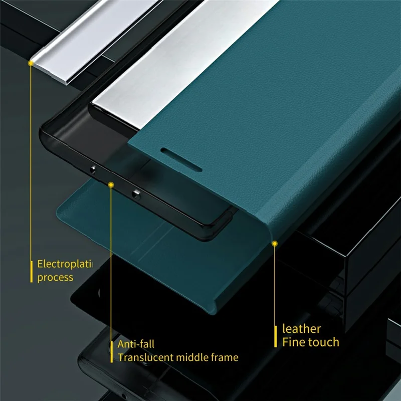 For Samsung Galaxy S26 Ultra Case Anti-Drop Leather Phone Cover with Stand - Green
