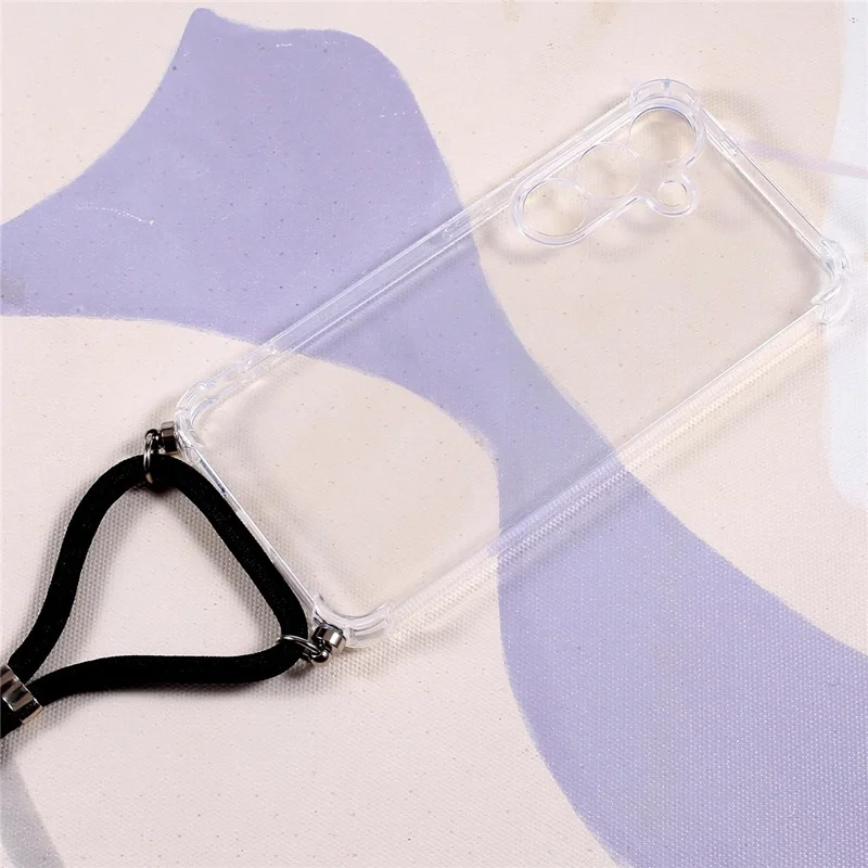 For Samsung Galaxy S26+ Case Reinforced Corner TPU Clear Phone Cover with Lanyard