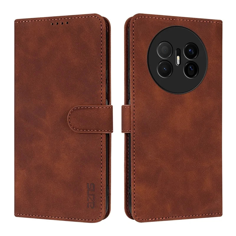 AZNS etui na Huawei Mate 70 Air, pokrowiec na telefon z syntetycznej skóry PU z funkcją portfela - brązowy
