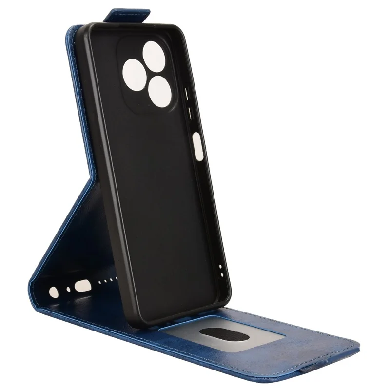 Cover con supporto per Blackview Wave 9C, custodia verticale con chiusura magnetica, cover in pelle con porta carte - Blu scuro