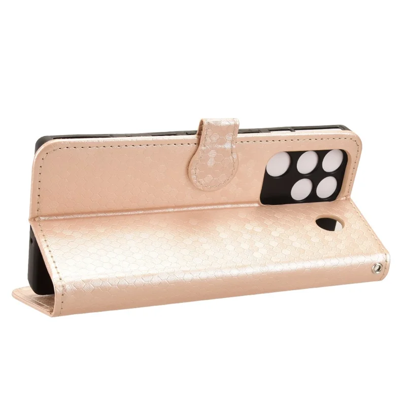Wallet Case For ZTE nubia RedMagic 11 Pro 5G  /  11 Pro+ 5G Dot Pattern Imprint PU Leather Phone Cover with Wrist Strap - Rose Gold
