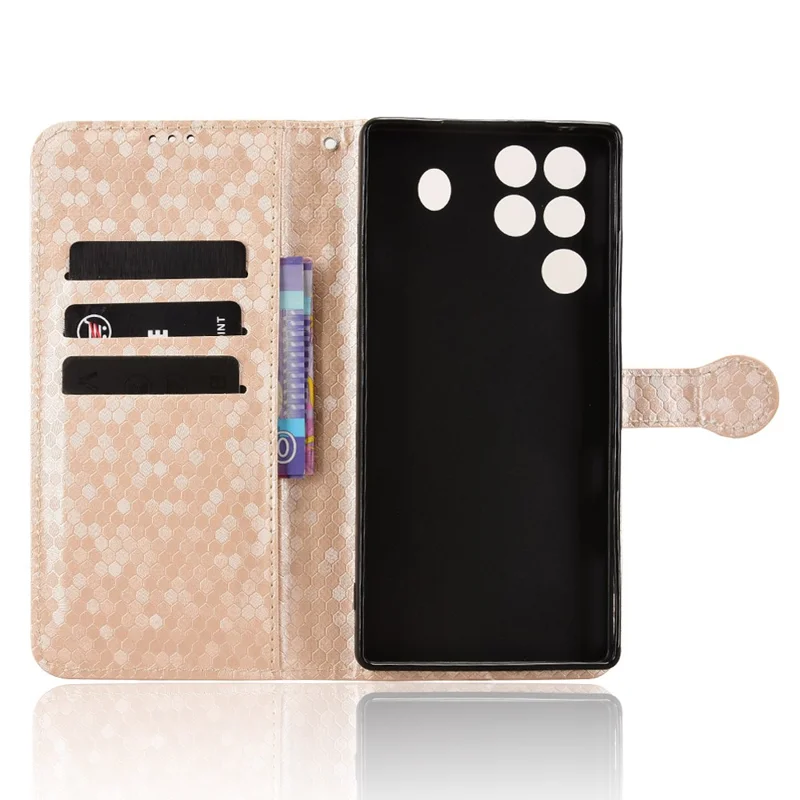 Wallet Case For ZTE nubia RedMagic 11 Pro 5G  /  11 Pro+ 5G Dot Pattern Imprint PU Leather Phone Cover with Wrist Strap - Rose Gold