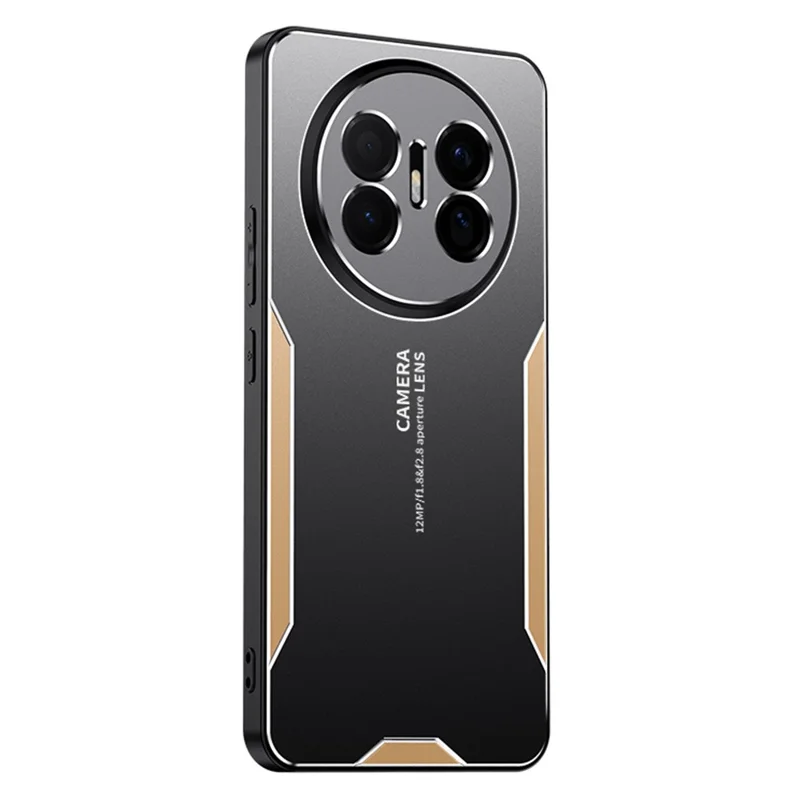 För Huawei Mate 70 Air mobilskal i aluminiumlegering, TPU och PC bakre hölje - Guld