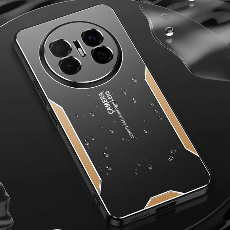För Huawei Mate 70 Air mobilskal i aluminiumlegering, TPU och PC bakre hölje - Guld