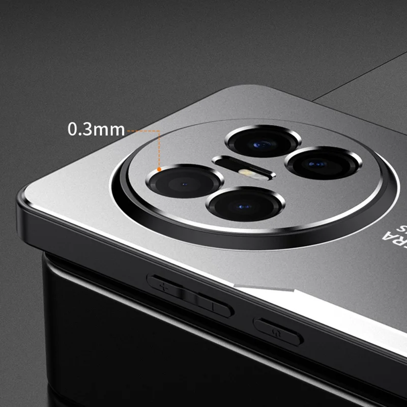 För Huawei Mate 70 Air mobilskal i aluminiumlegering, TPU och PC bakre hölje - Guld