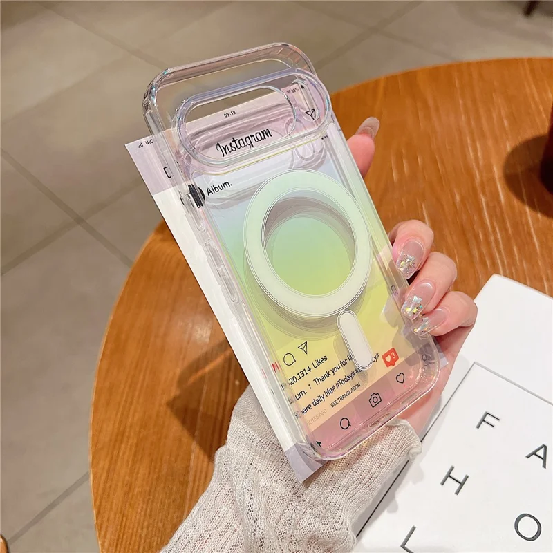 For Google Pixel 10 Pro Slim Magnetic Case Acrylic + TPU Gradient Phone Cover