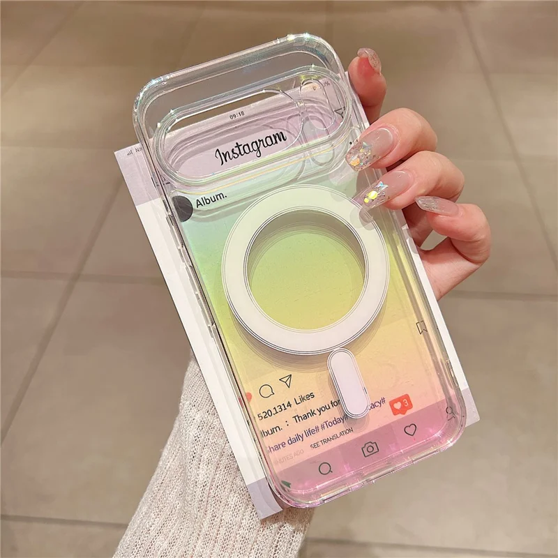 For Google Pixel 10 Pro Slim Magnetic Case Acrylic + TPU Gradient Phone Cover