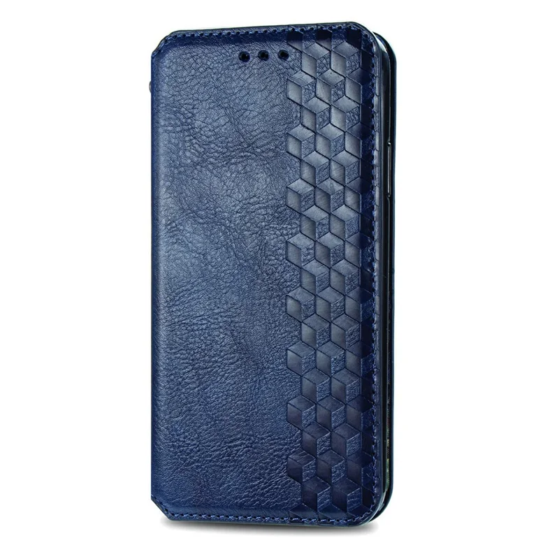 Cover per Honor X5c Plus 4G, Custodia Portafoglio in PU con Stampa Rombo, Blu