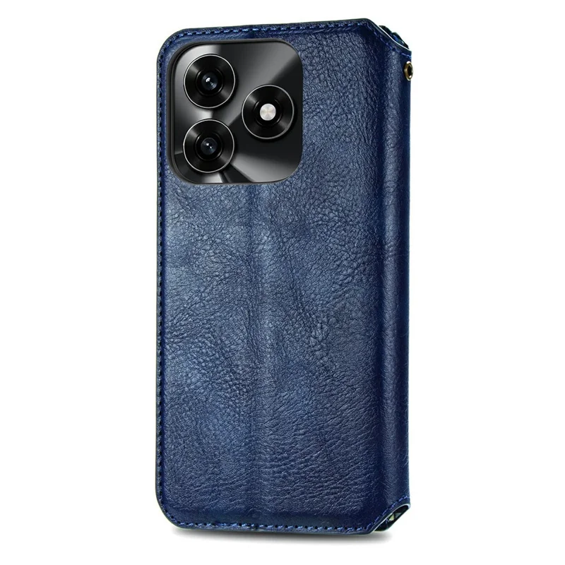 Cover per Honor X5c Plus 4G, Custodia Portafoglio in PU con Stampa Rombo, Blu