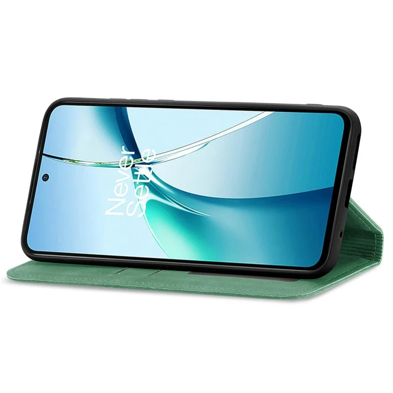 Fodero in pelle per Honor X5c Plus 4G con porta carte e chiusura magnetica - Verde