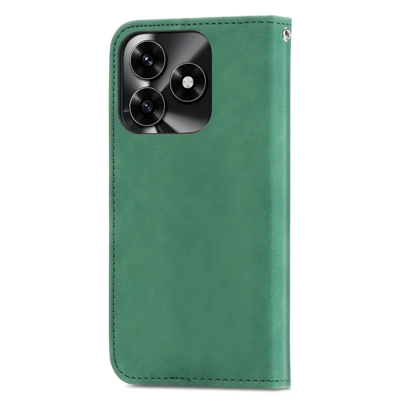 Fodero in pelle per Honor X5c Plus 4G con porta carte e chiusura magnetica - Verde