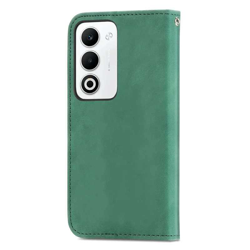 For Oppo A5 5G Leather Case with Card Holder Magnetic Absorption Phone Cover - Green