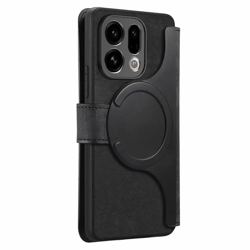 CASENEO For Oppo Find X9 5G Magnetic Case Detachable Leather Phone Wallet Cover - Black