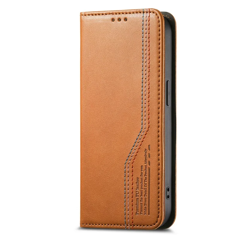 Cover per Honor Magic8 Pro 5G, Custodia Portafoglio in Pelle con Cuciture Tricolore e Cinturino Elastico per il Polso - Marrone