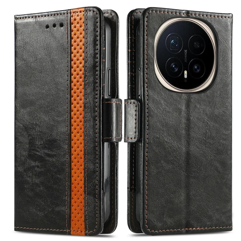 CASENEO Custodie per Honor Magic8 5G Cover in Pelle PU con Supporto e Portafoglio con Blocco RFID - Nero