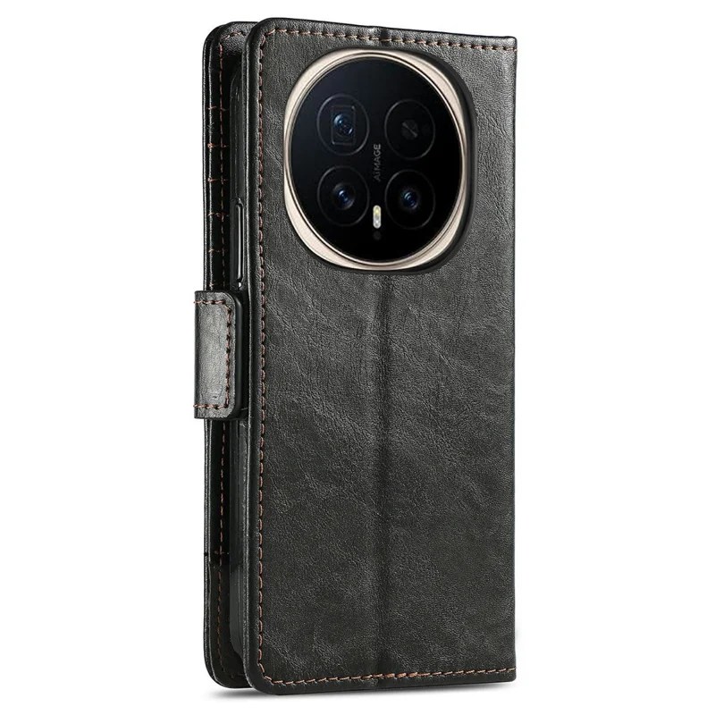 CASENEO Custodie per Honor Magic8 5G Cover in Pelle PU con Supporto e Portafoglio con Blocco RFID - Nero