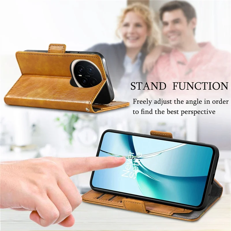 CASENEO Custodie per Honor Magic8 5G Cover in Pelle PU con Supporto e Portafoglio con Blocco RFID - Nero