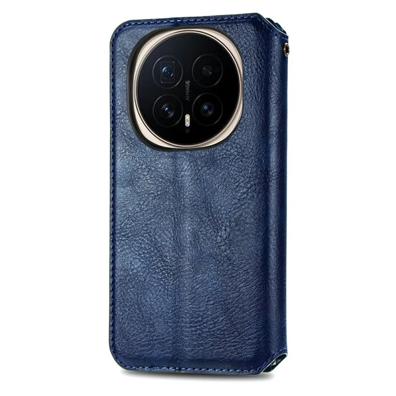 غطاء لهونر ماجيك 8 5G بتصميم معيني من جلد PU مع محفظة - أزرق