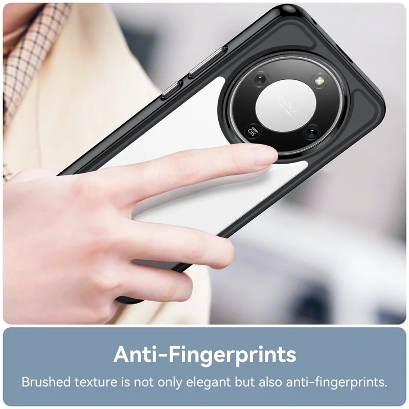 Clear Case for Honor Magic8 Lite 5G / X70 5G / X9d 5G TPU + Acrylic Protective Phone Cover - Black