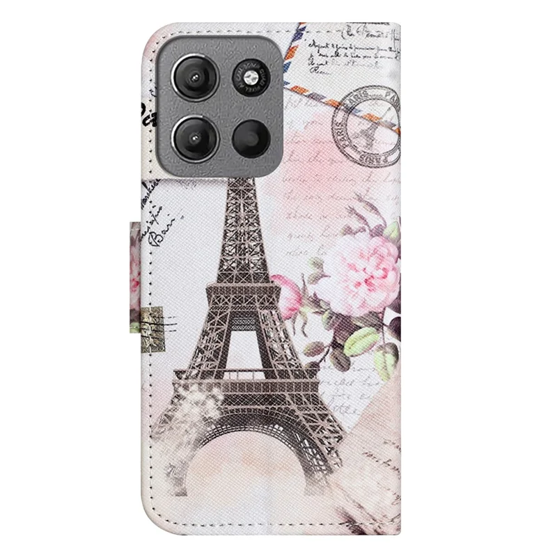 Coque pour Motorola Moto G67 Power 5G / G57 Power 5G / G57 5G Imprimé Motif Texturé Croisé en Cuir - Tour