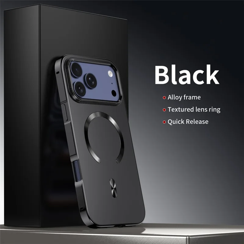 Custodia per iPhone 17 Pro Compatibile con MagSafe, Struttura in Lega Metallica, Cover Posteriore in PC - Arancione