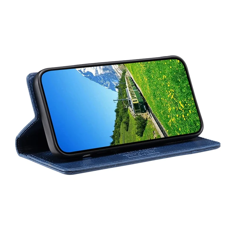 TTUDRCH Style 007 For Motorola Moto G67 Power 5G Leather Case RFID Blocking Wallet Stand Phone Cover - Blue