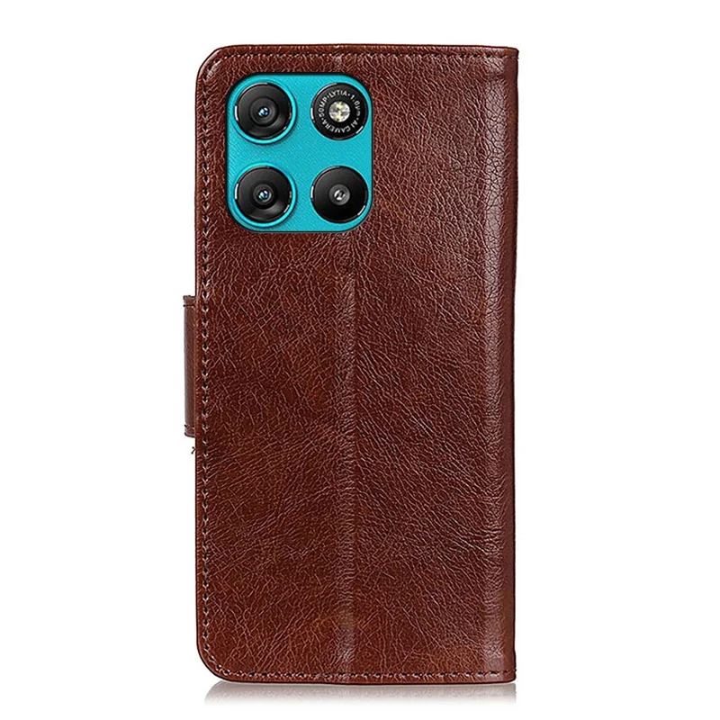Phone Case For Motorola Moto G67 Power 5G  /  G57 Power 5G Nappa Texture Split Leather Wallet Phone Cover - Brown