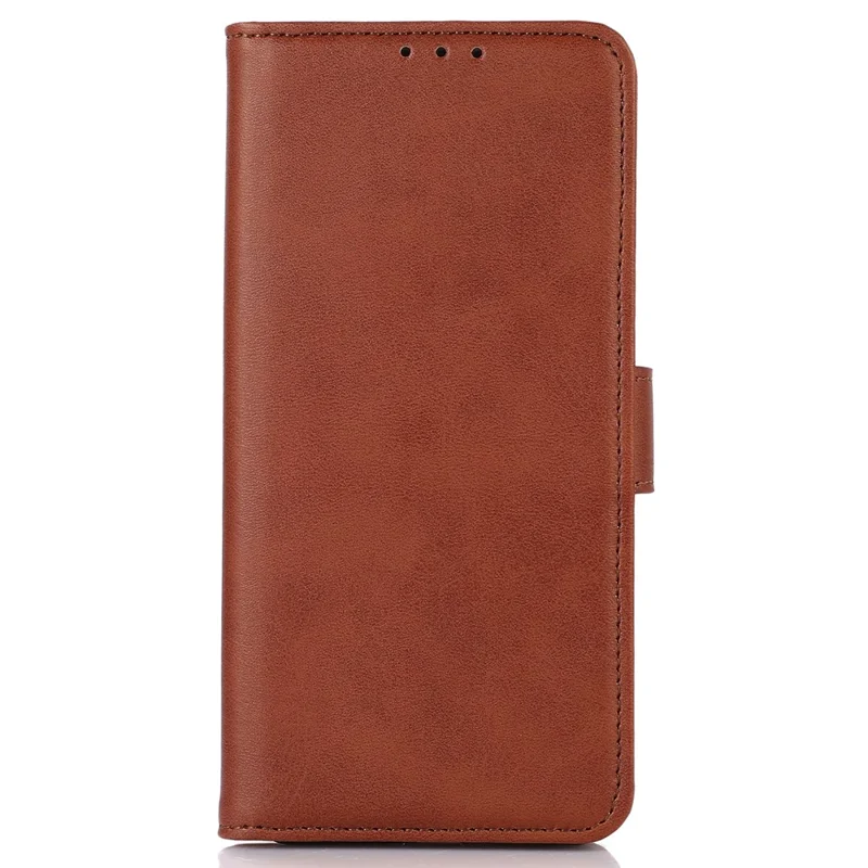For Google Pixel 10a Case Cowhide Texture Leather Wallet Phone Cover with Stand - Brown