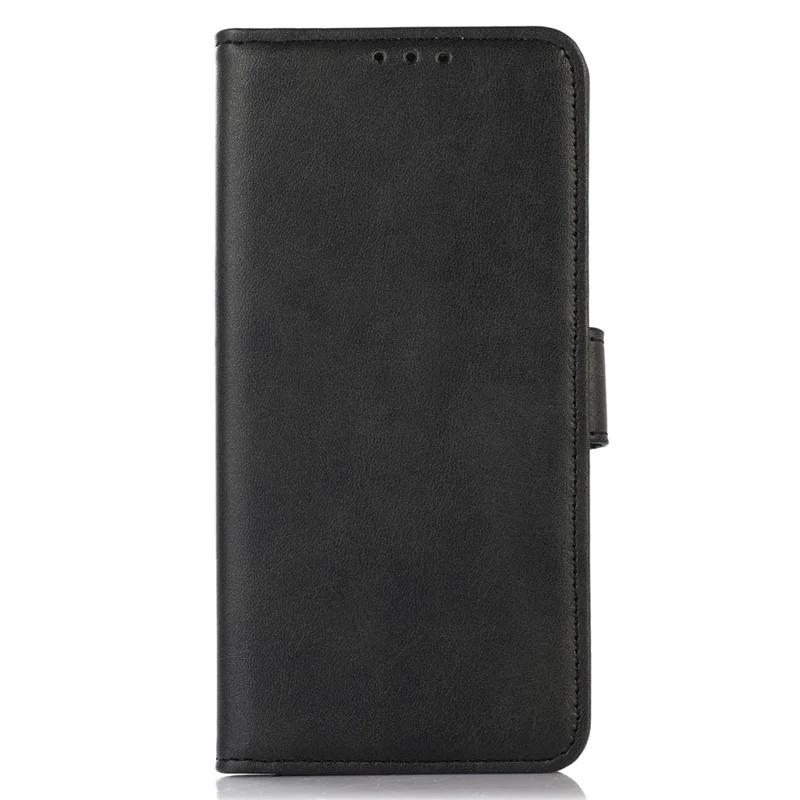 For Google Pixel 10a Case Cowhide Texture Leather Wallet Phone Cover with Stand - Black