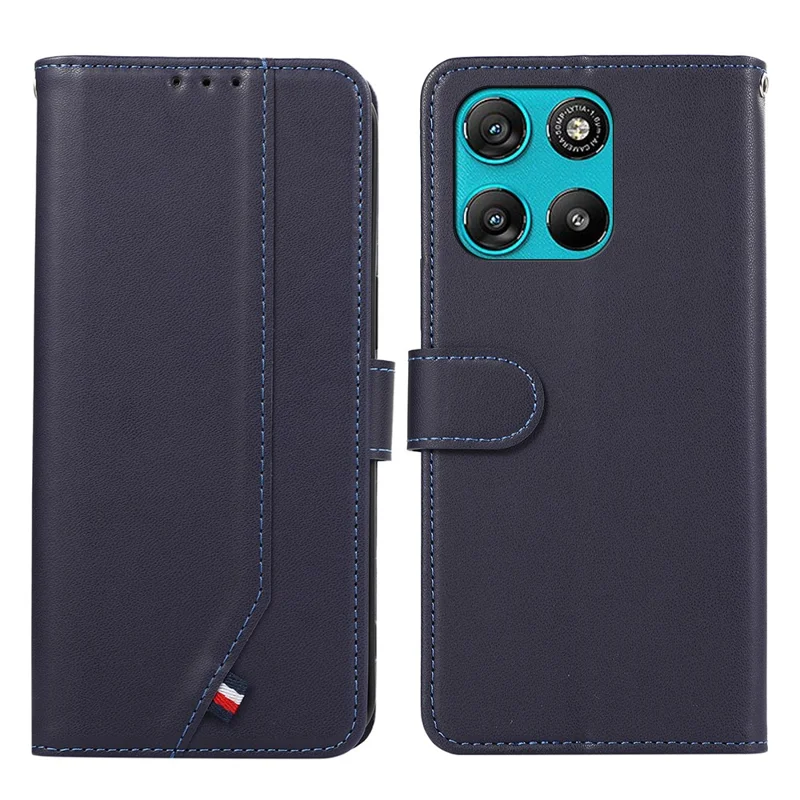 Phone Case For Motorola Moto G67 Power 5G  /  G57 Power 5G RFID Blocking Flip Leather Phone Cover - Blue