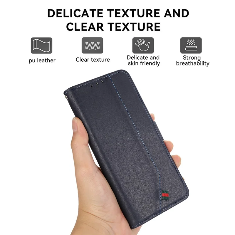 Phone Case For Motorola Moto G67 Power 5G  /  G57 Power 5G RFID Blocking Flip Leather Phone Cover - Blue