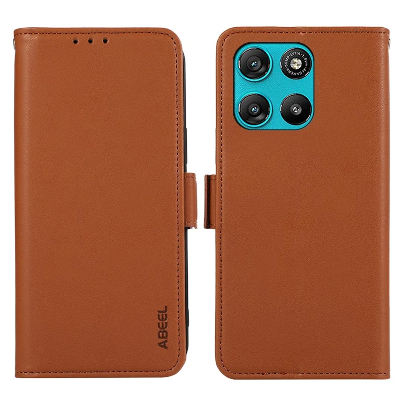 ABEEL til Motorola Moto G67 Power 5G / G57 Power 5G Taske i Læder med RFID-blokerende Wallet - Brun