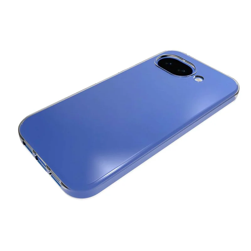 För Google Pixel 10a genomskinlig TPU-telefonlåda mot repor + 2,5D böjd kantskärmskydd