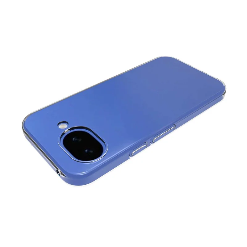 För Google Pixel 10a genomskinlig TPU-telefonlåda mot repor + 2,5D böjd kantskärmskydd