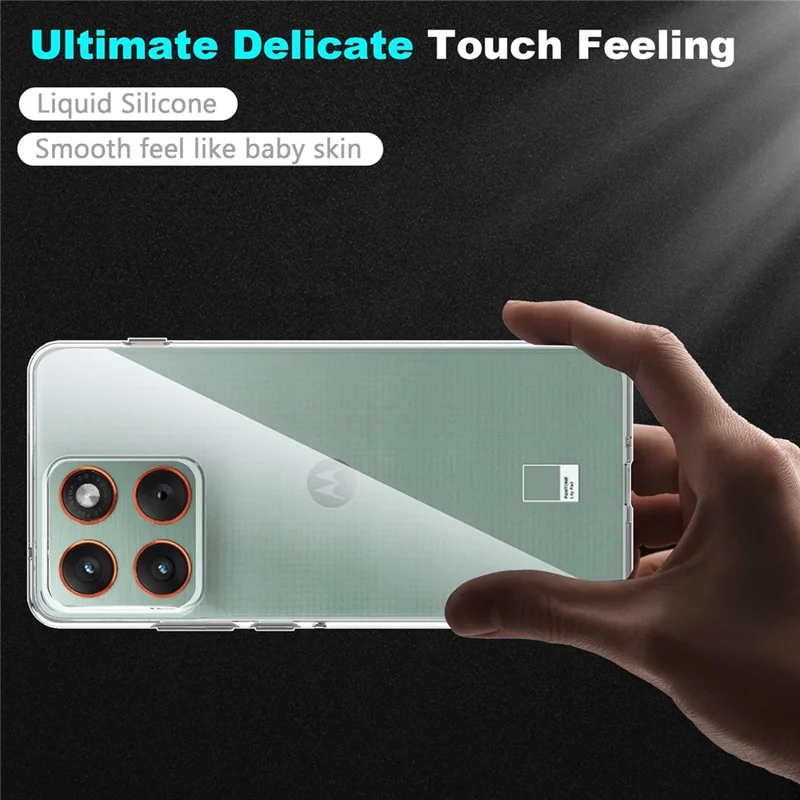 Przezroczysta obudowa z TPU na Motorola Edge 70 5G antyrysik + folia ekranowa z 2,5D łukowym brzegiem