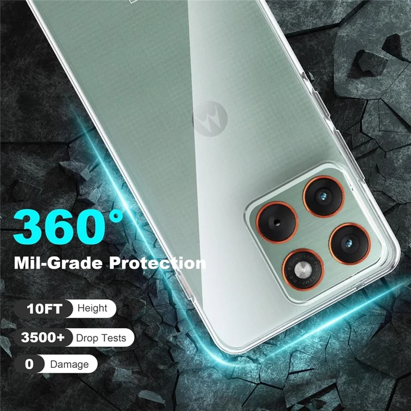 Przezroczysta obudowa z TPU na Motorola Edge 70 5G antyrysik + folia ekranowa z 2,5D łukowym brzegiem