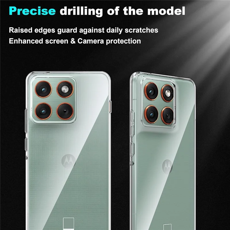 Przezroczysta obudowa z TPU na Motorola Edge 70 5G antyrysik + folia ekranowa z 2,5D łukowym brzegiem