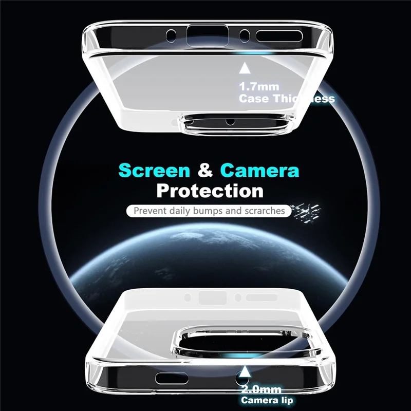 Folia przeźroczysta TPU na OnePlus 15 5G antyrysik + ochrona ekranu z hartowanego szkła z zaokrąglonymi krawędziami 2.5D