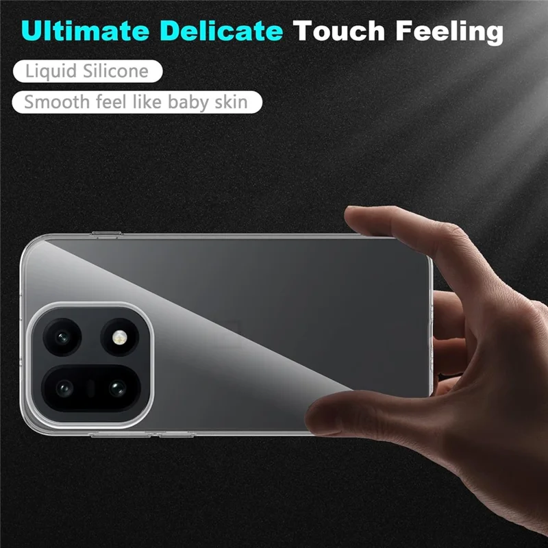 Folia przeźroczysta TPU na OnePlus 15 5G antyrysik + ochrona ekranu z hartowanego szkła z zaokrąglonymi krawędziami 2.5D