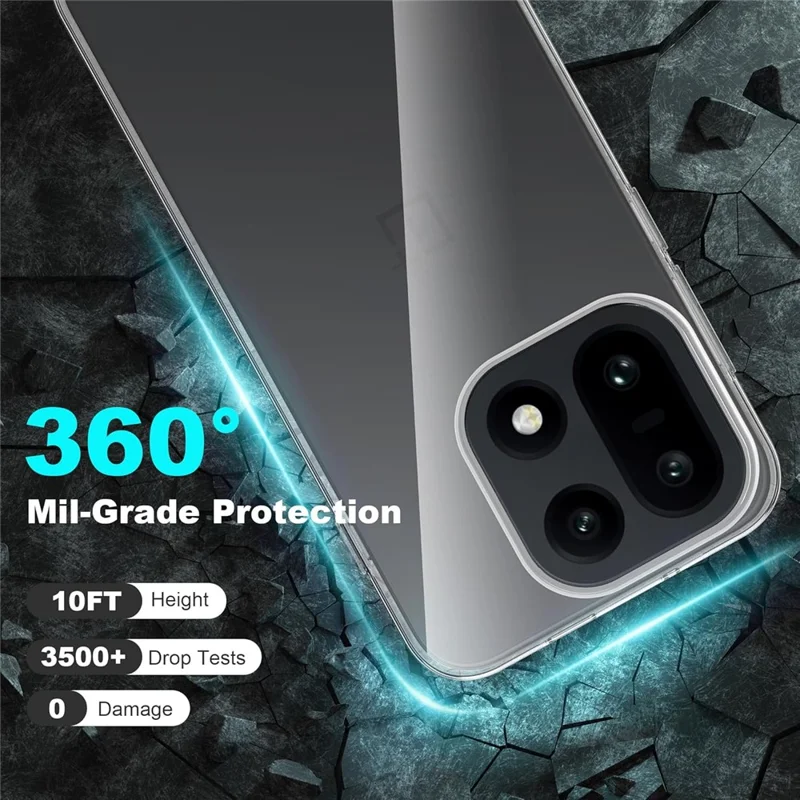 Folia przeźroczysta TPU na OnePlus 15 5G antyrysik + ochrona ekranu z hartowanego szkła z zaokrąglonymi krawędziami 2.5D