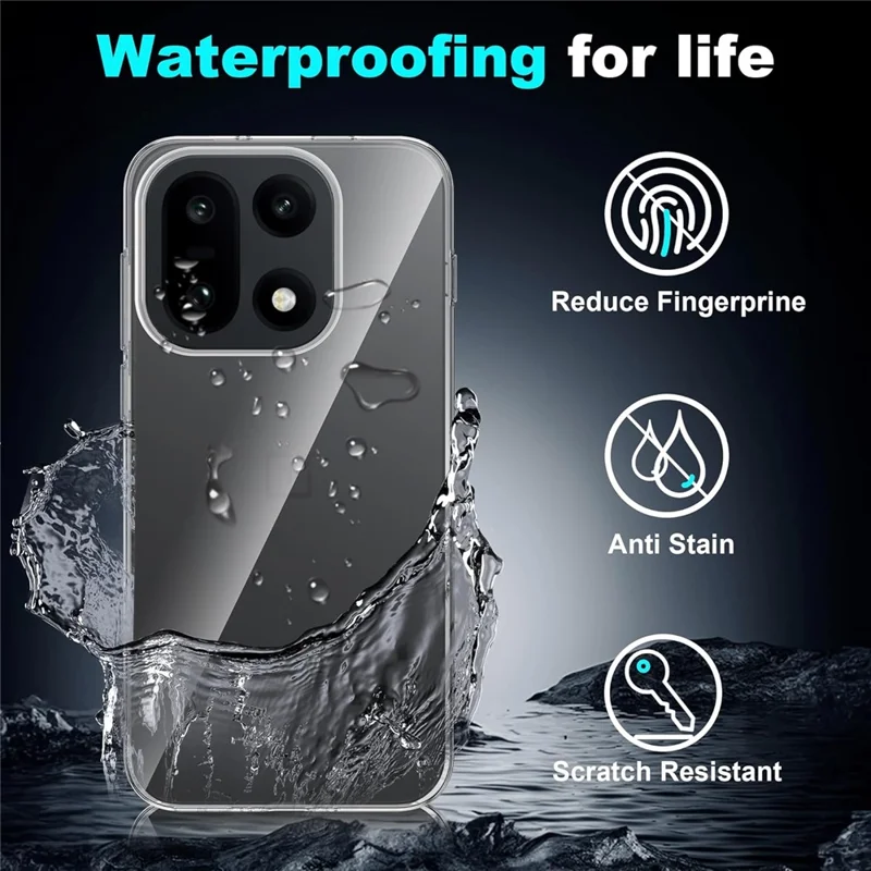 Folia przeźroczysta TPU na OnePlus 15 5G antyrysik + ochrona ekranu z hartowanego szkła z zaokrąglonymi krawędziami 2.5D