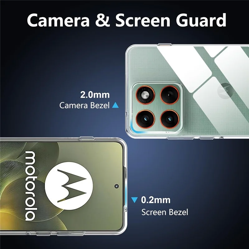 Coque pour Motorola Edge 70 5G, housse de téléphone transparente en TPU cristal antitraces