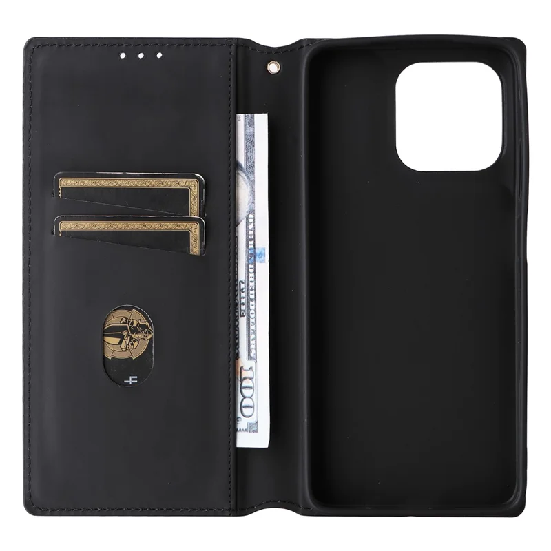 Wallet Case for Motorola Moto G67 Power 5G / G57 Power 5G / G57 5G Rhombus Imprinted PU Leather Phone Cover - Red