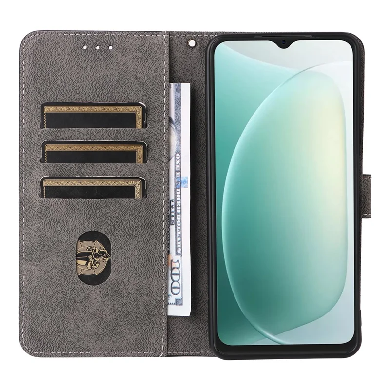 For Blackview Wave 9C Case Wallet RFID Blocking PU Leather Phone Cover Stand with Strap - Black