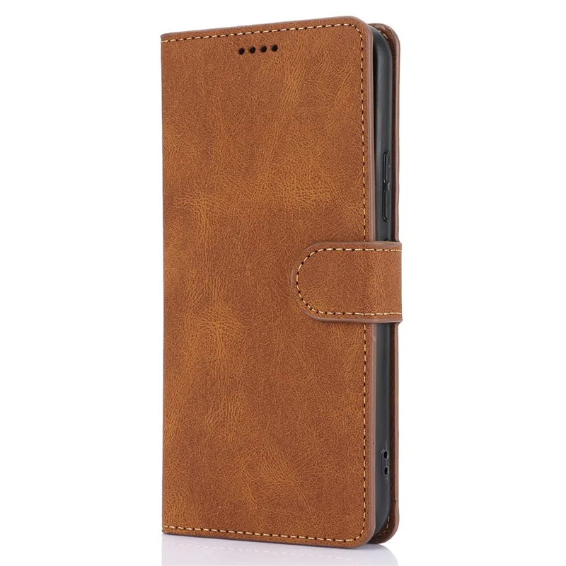 Obudowa na Samsung Galaxy A17 5G / A17 4G / A26 5G, pokrowiec z syntetycznej skóry PU z portfelem i podstawką - brązowy