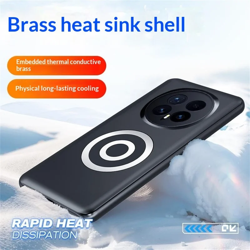 For Honor Magic8 5G Case Graphene + Brass Heat Dissipation Silicone PC Phone Cover Support Magnetic Car Mount