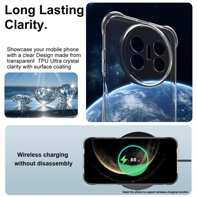 IMAK Obudowa na Huawei Mate 70 Air TPU Etui Płynące Airbag Ochrona Przeciwwstrząsowa