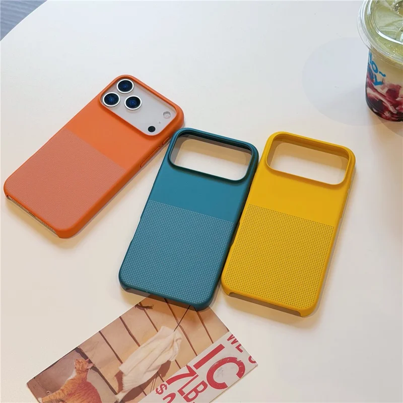 Étui pour iPhone 17 Pro compatible MagSafe avec motif à points, protection antitaches - Gris