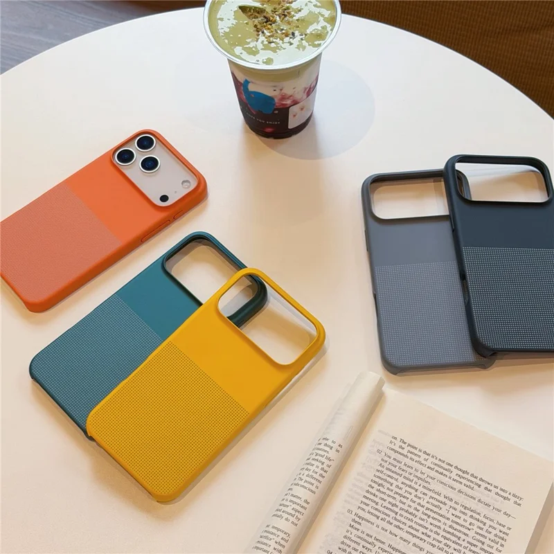 Étui pour iPhone 17 Pro compatible MagSafe avec motif à points, protection antitaches - Gris